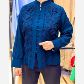 شومیز گل برجسته سایز 40 تا 52