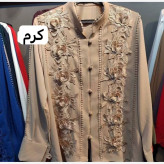 شومیز گل برجسته سایز 40 تا 52