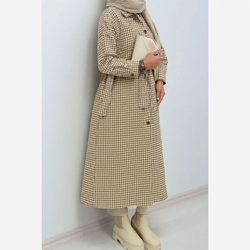 پالتو پاییزی پیچازی پیردوپل سایز 38 تا 48