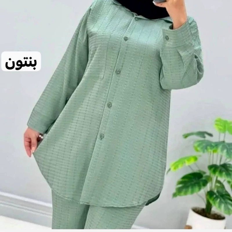 ست مانتو وشلوار خنک سایز  42 تا 52