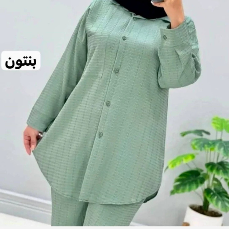 ست مانتو وشلوار خنک سایز 42 تا 52