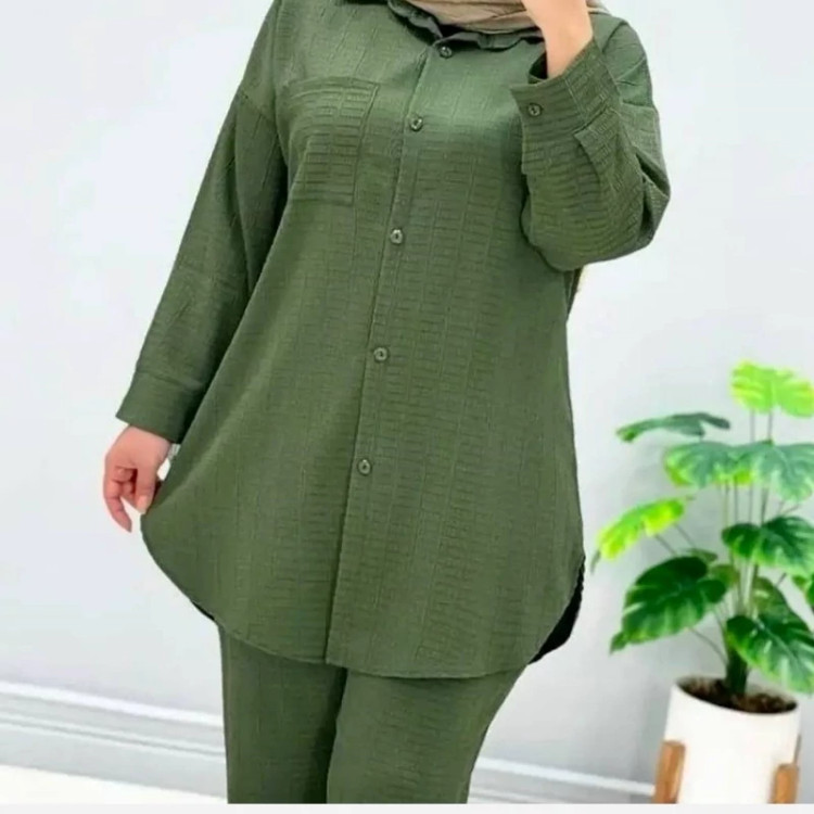 ست مانتو وشلوار خنک سایز 42 تا 52
