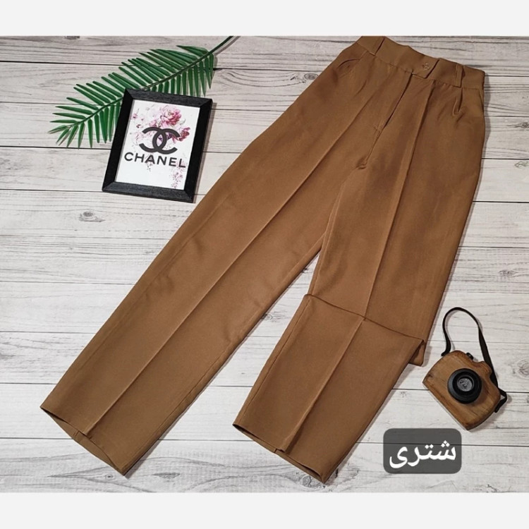 شلوار واید نیم بگ کرپ مازراتی سایز 38تا46