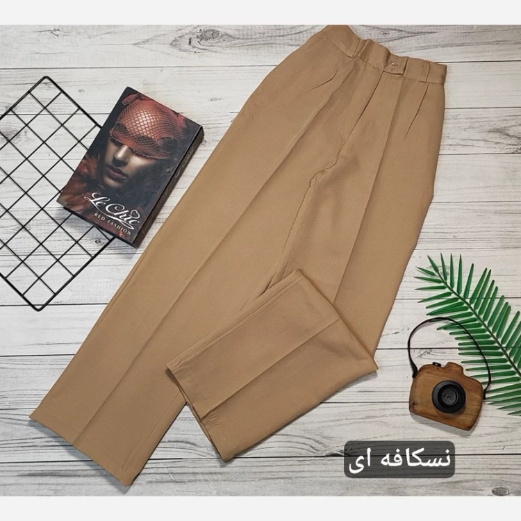 شلوار واید نیم بگ کرپ مازراتی سایز 38تا46