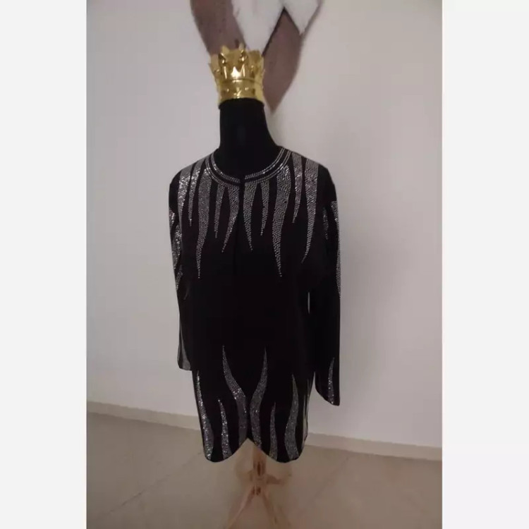 کت تک مازراتی یقه گرد نگین آتشی سایز 40تا50