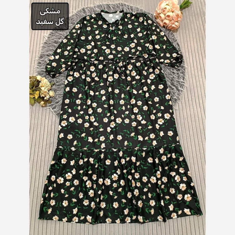 ساحلی گلدار ایتالیایی یقه بندی سایز 38 تا 48