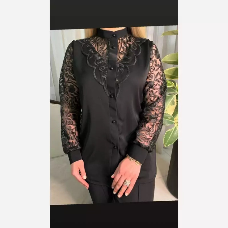 شومیز مجلسی گیپور تیارا سایز 40تا52