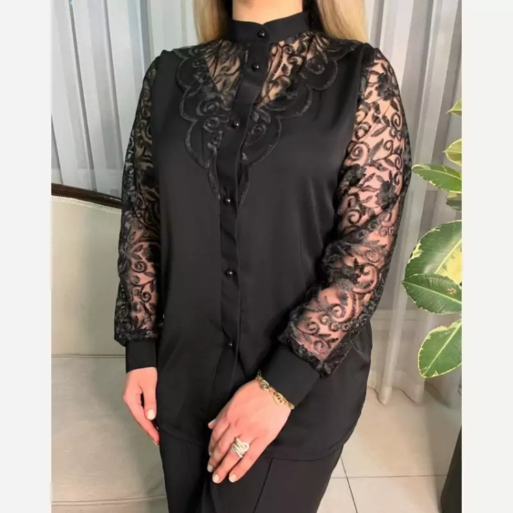 شومیز مجلسی گیپور تیارا سایز 40تا52
