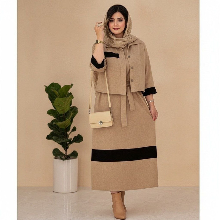 کت وسارافون کژال مخمل کبریتی سایز 38 تا 50