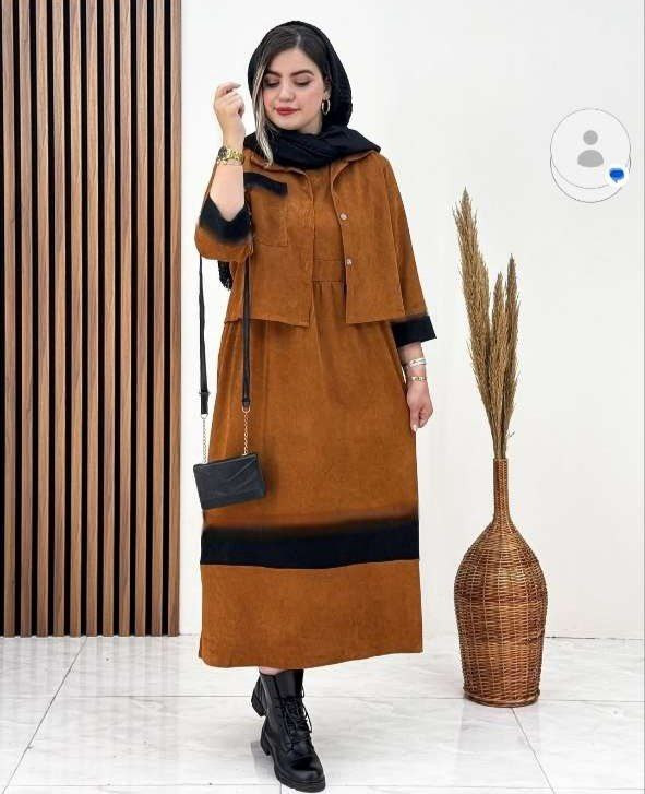 کت وسارافون کژال مخمل کبریتی سایز 38 تا 50