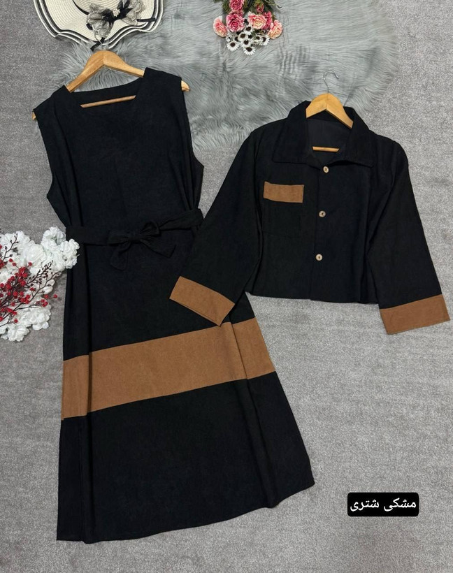 کت وسارافون کژال مخمل کبریتی سایز 38 تا 50