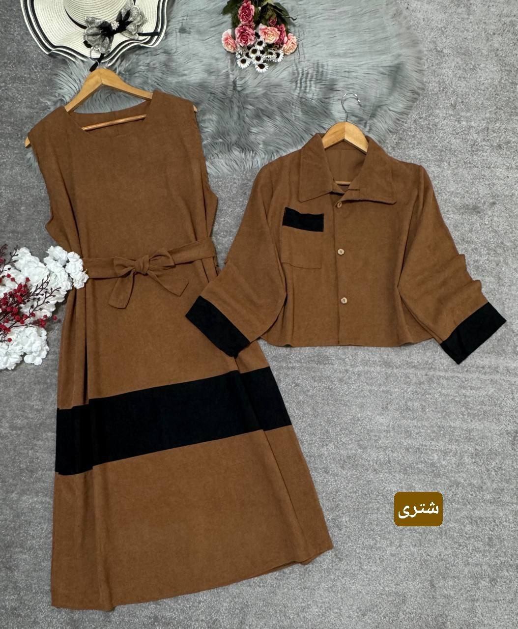 کت وسارافون کژال مخمل کبریتی سایز 38 تا 50