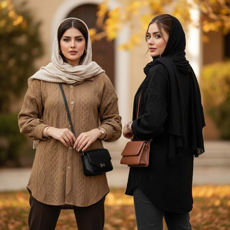 شومیز بافت مراکشی اکریلیک ریز بافت سایز 38 تا 48