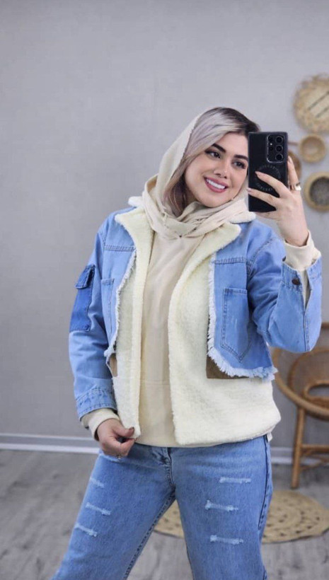کت جین و تدی زمستانه سایز 38 تا 46