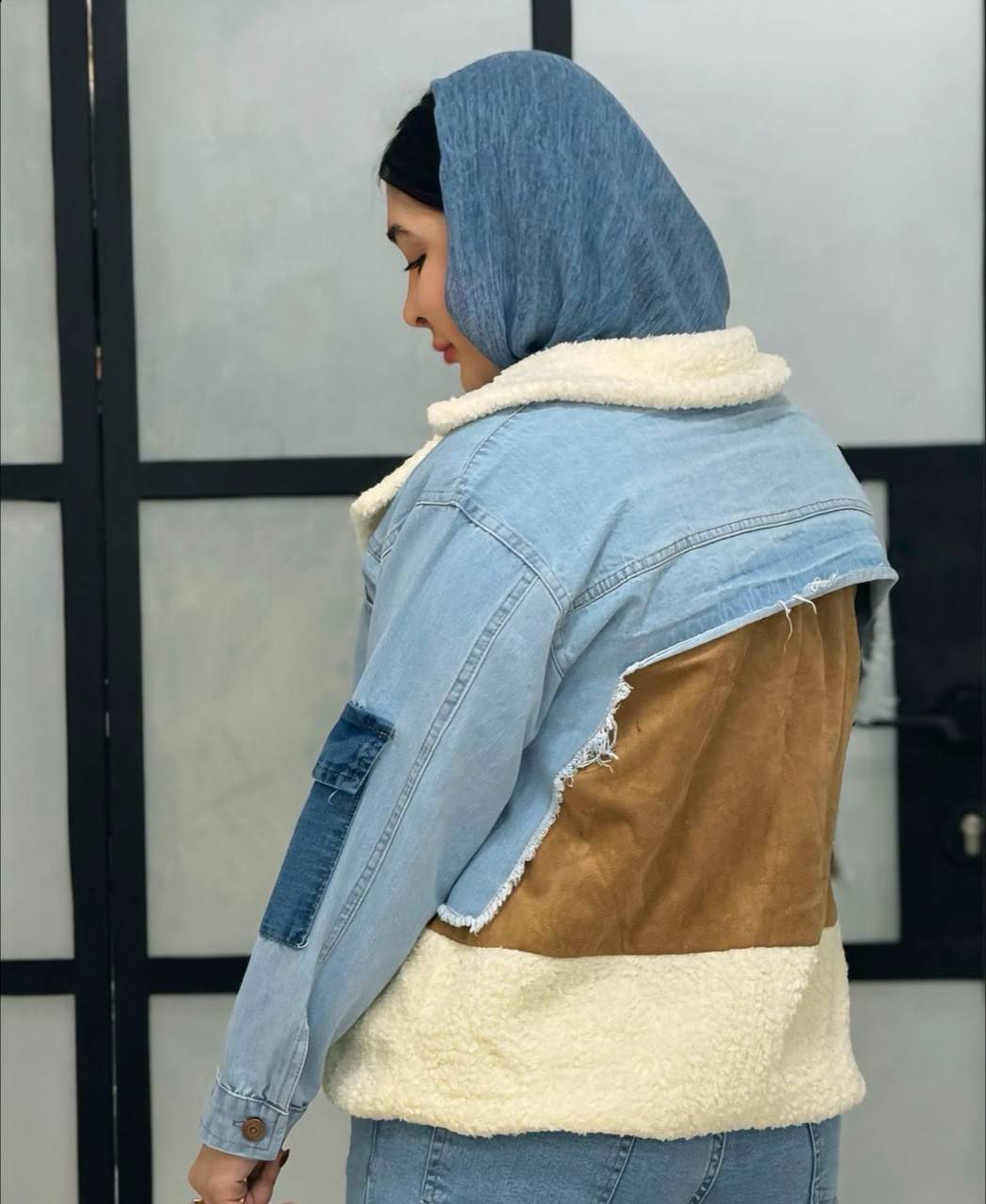 کت جین و تدی زمستانه سایز 38 تا 46