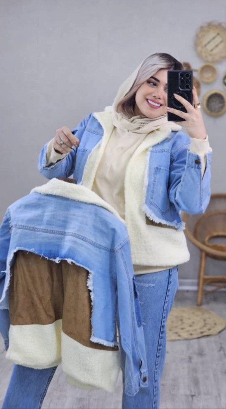 کت جین و تدی زمستانه سایز 38 تا 46