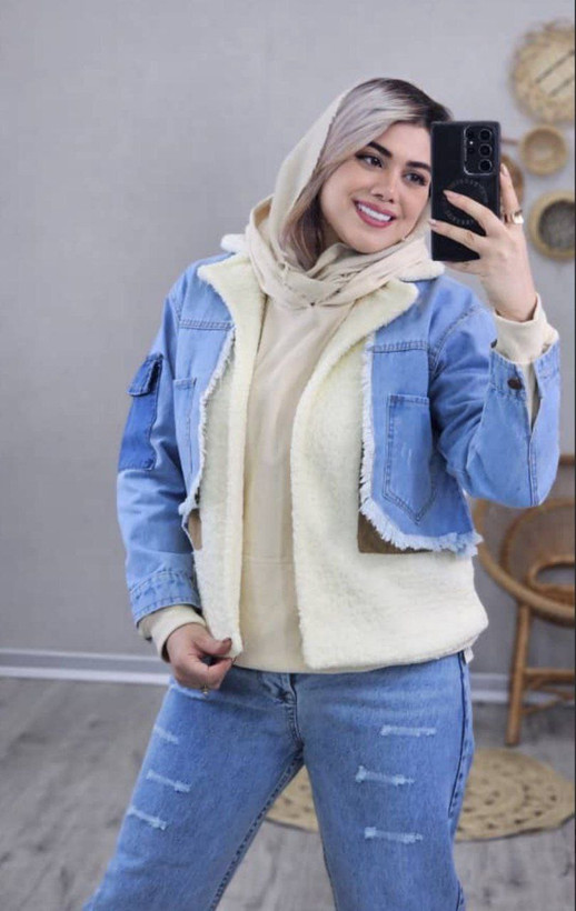 کت جین و تدی زمستانه سایز 38 تا 46