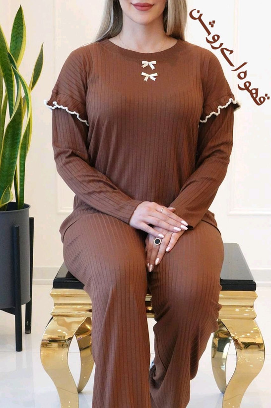 بلوز وشلوار پاییزه مدل ژور و پاپیون سایز 36 تا 46