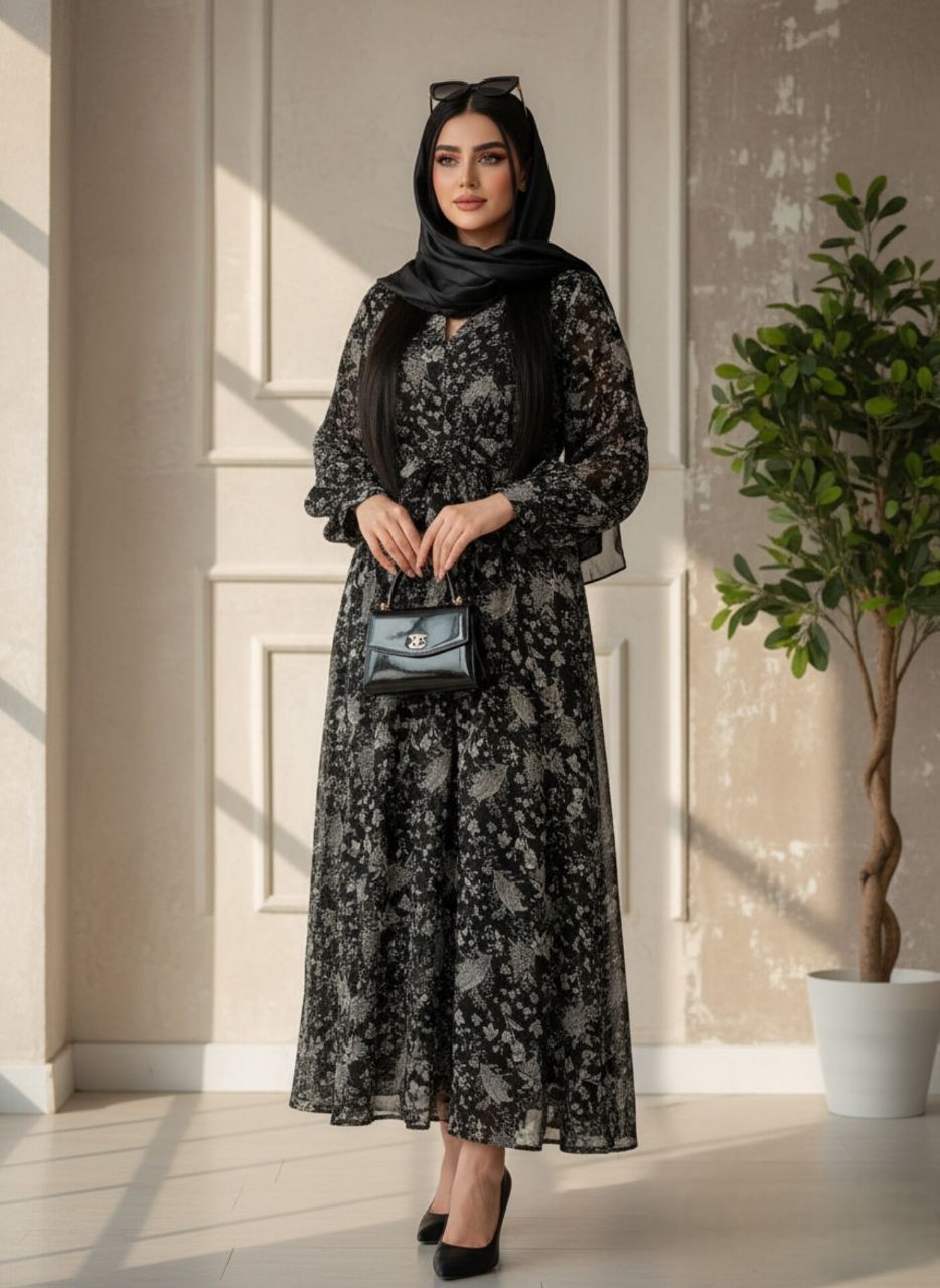 حریر خارجی 🌸پیراهن مجلسی جنس حریر آستردار سایز 40 تا 50