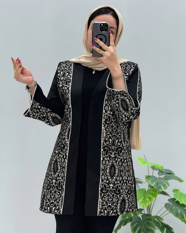مانتو کتی ستیا مازراتی با خرجکار سوزندوزی سایز 42 تا 50