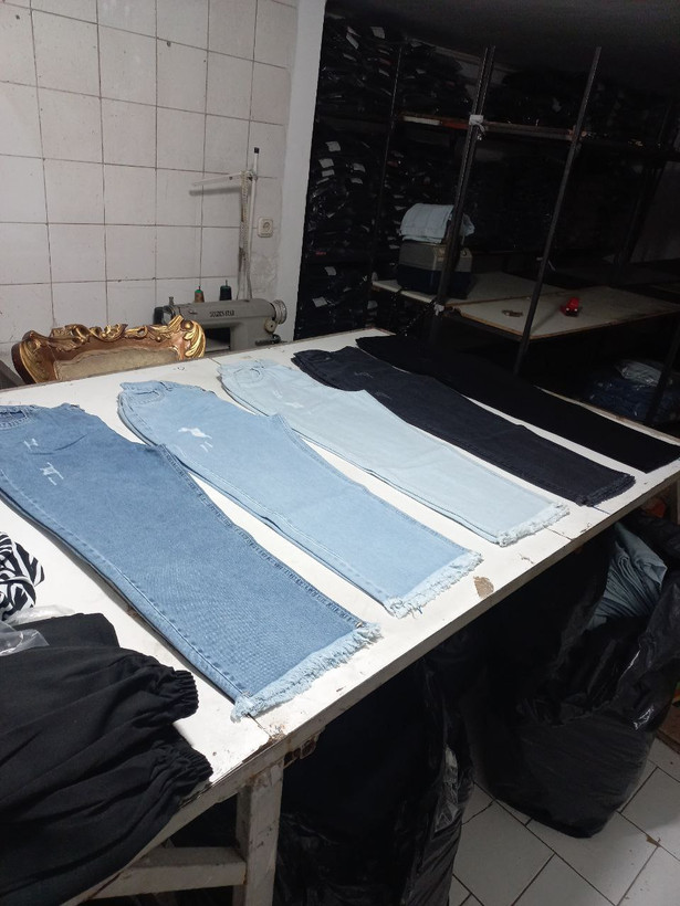 شلوار بگ جین ریشدار سایز 38 تا 46