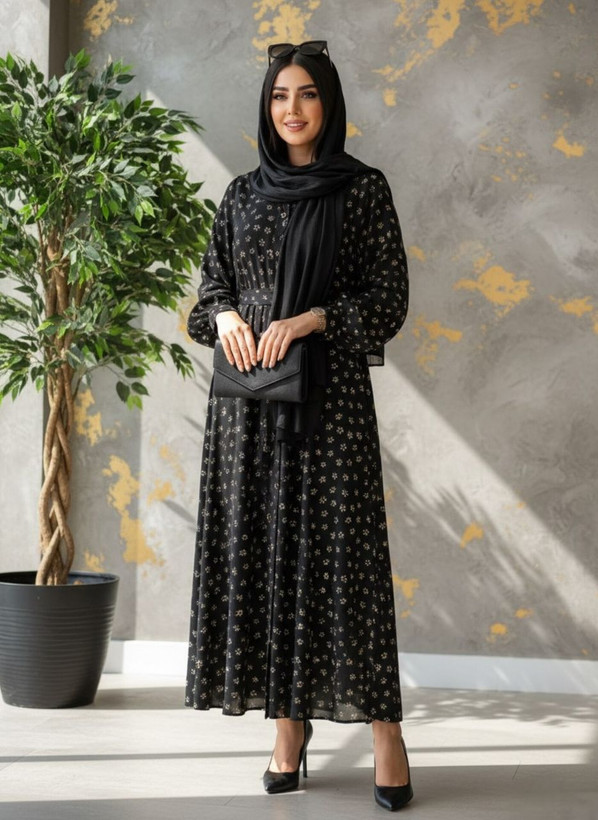 پیراهن الیزه جلو دکمه خنک و سبک سایز ۴۰تا۴۸و۵۰ طبق دورسینه