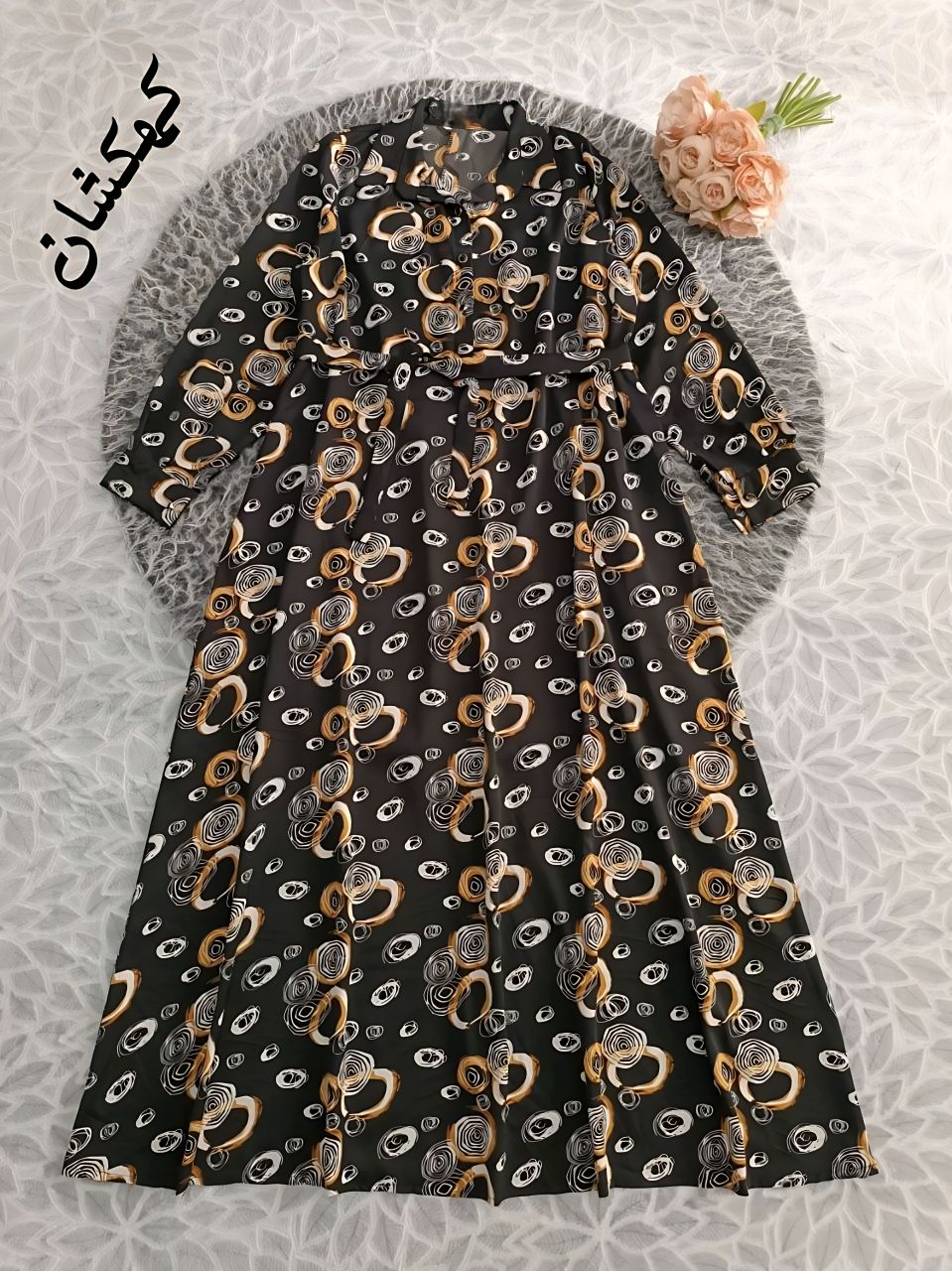 پیراهن الیزه جلو دکمه خنک و سبک سایز ۴۰تا۴۸و۵۰ طبق دورسینه