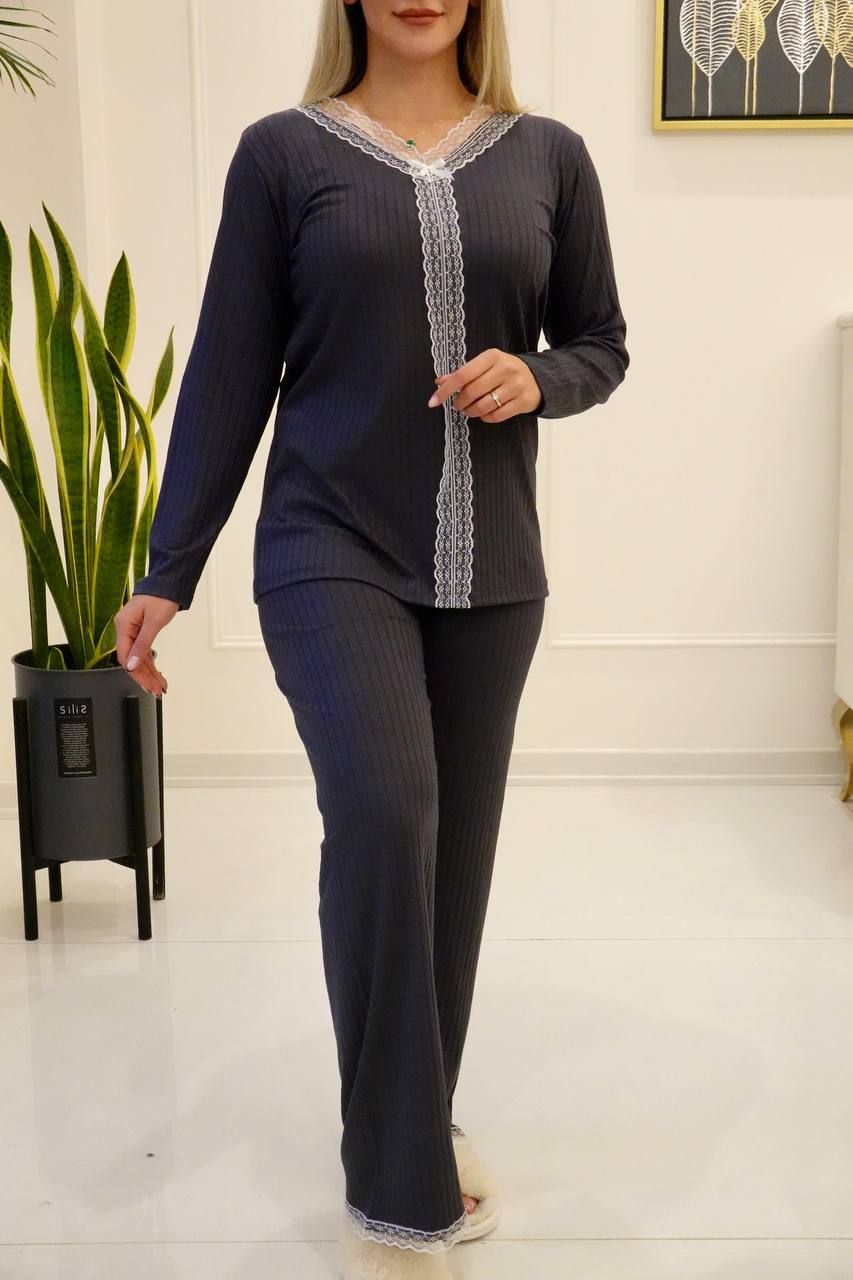 ست بلوز و شلوار گیپور دار سایز ۳۸ تا ۴۶ و ۴۸ ریز