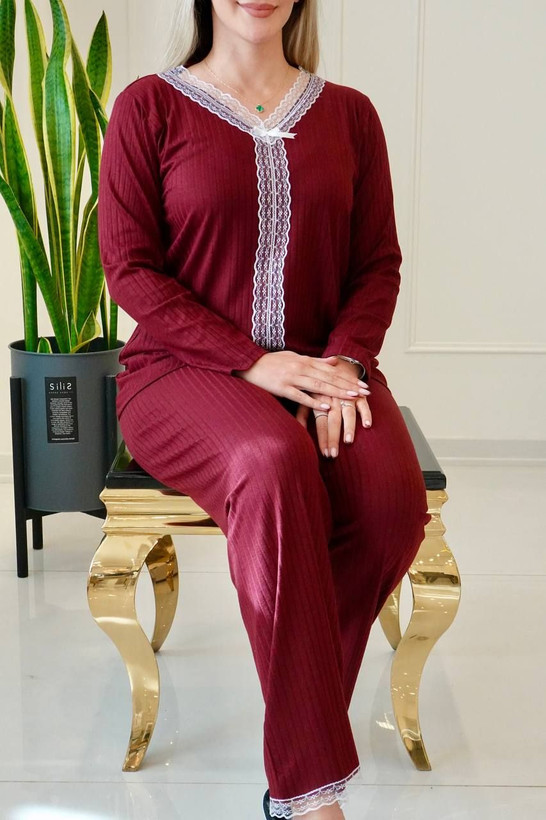 ست بلوز و شلوار گیپور دار سایز ۳۸ تا ۴۶ و ۴۸ ریز