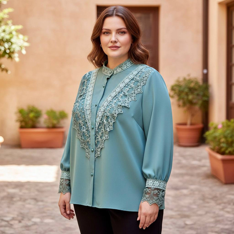 شومیز مزونی نارسیس سایز 40تا52