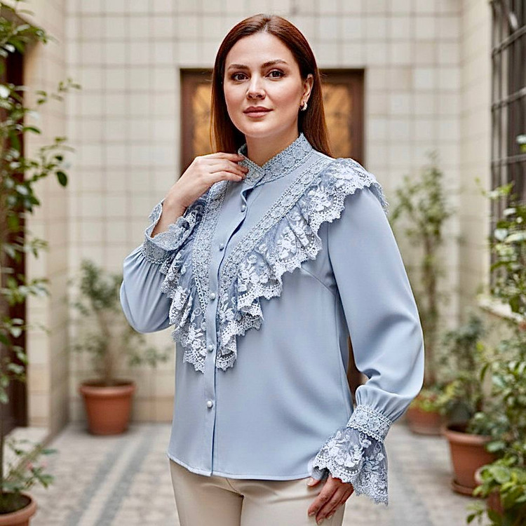 شومیز مزونی نارسیس سایز 40تا52