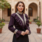 شومیز مزونی نارسیس سایز 40تا52