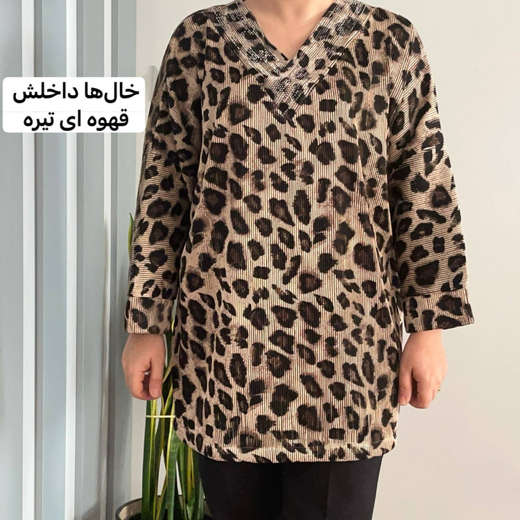 بلوز کیمونو یقه هفت نگینی سایز ۳۸ تا ۵۲