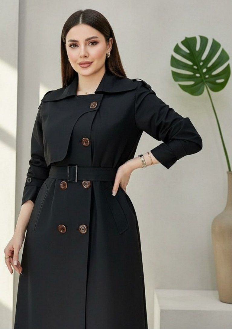 مانتو بارونی پاییزی پریسا سایز ۴۰ تا ۴۸