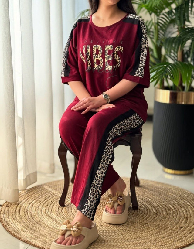 ست تیشرت شلوار پلنگی چهارفصل سایز ۳۸ تا ۴۸