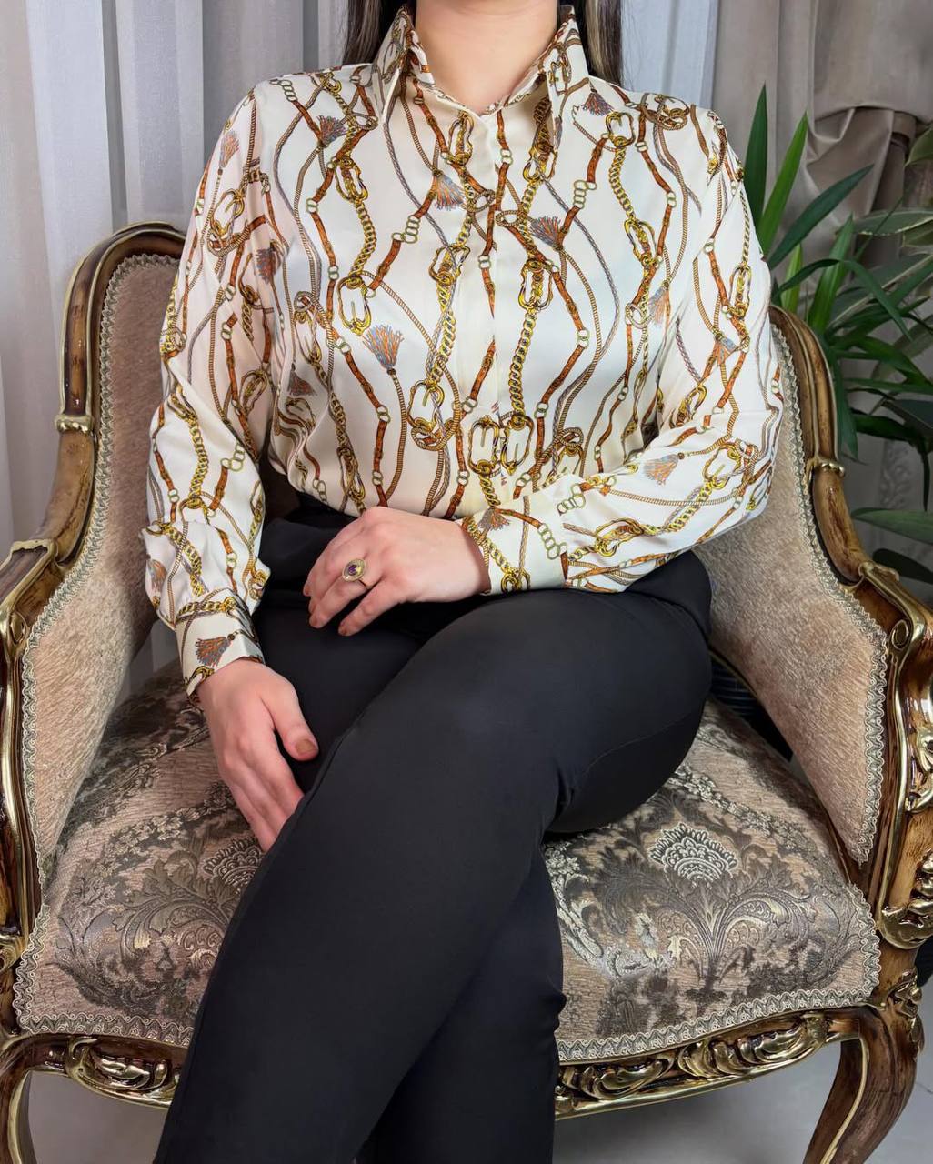 شومیز مجلسی ساتن سایز ۴۲ تا ۵۰مدل بهار