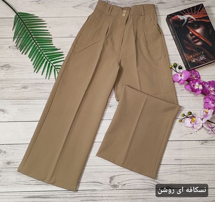 شلوار واید لگ کرپ دابل سایز 38 تا 48