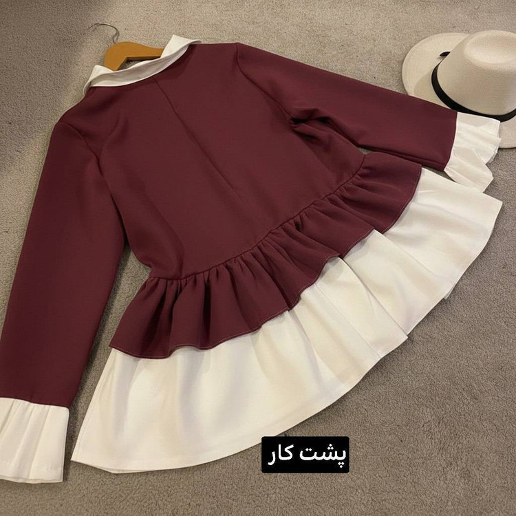مانتو عروسکی پرواز سایز ۴۰ تا ۴۸ خرجکار چین دار رنگ گلبهی ارساله