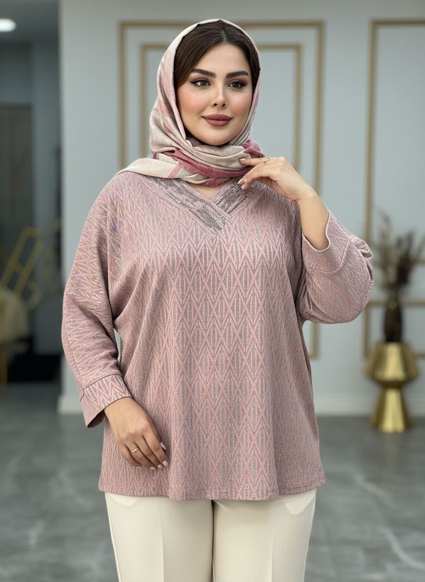 شومیز نگین دار کیمانو مدل یاس سایز ۴۲ تا ۴۴