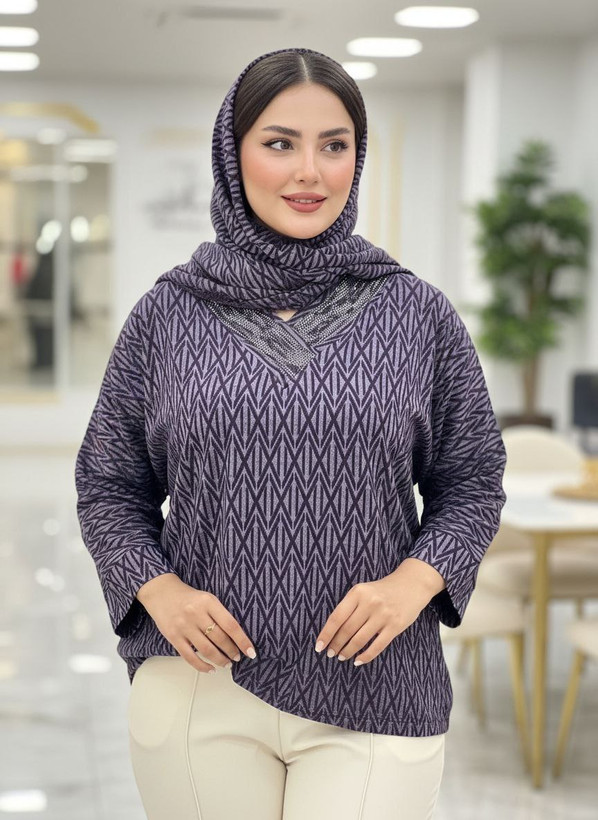 شومیز نگین دار کیمانو مدل یاس سایز ۴۲ تا ۴۴
