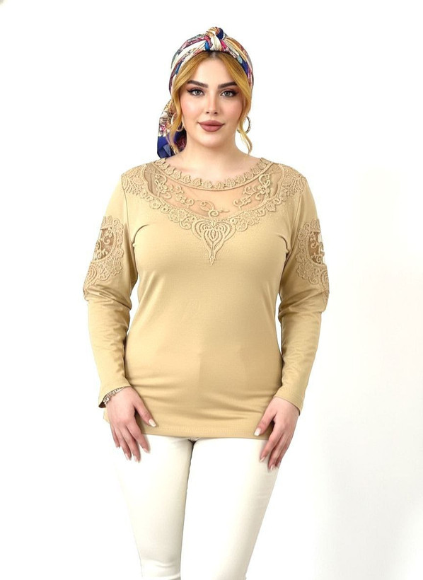 شومیز گیپوری نگین دار مدل دلسا سایز ۳۸ تا ۵۰