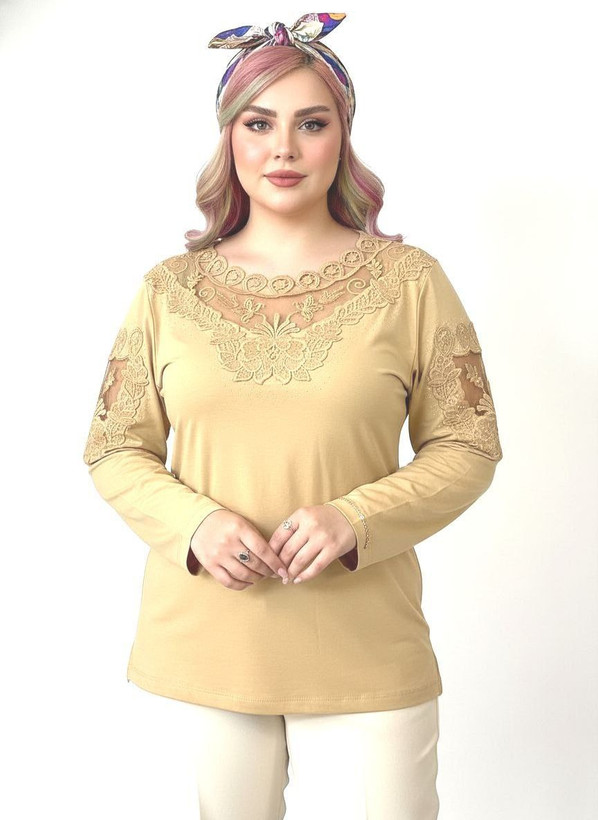 شومیز گیپوری نگین دار مدل گلسا سایز ۳۸ تا ۵۰