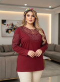 شومیز گیپوری نگین دار مدل گلسا سایز ۳۸ تا ۵۰