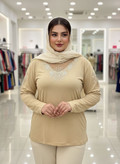 شومیز گیپوری نگین دار مدل مهگل سایز ۳۸ تا ۵۰