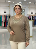 شومیز گیپوری نگین دار مدل مهگل سایز ۳۸ تا ۵۰