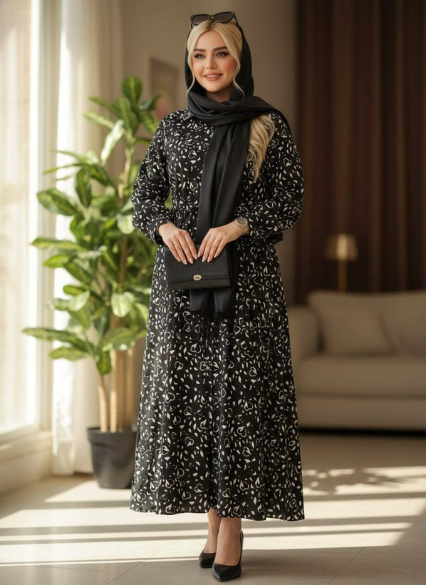 پیراهن الیزه جلو دکمه سایز ۴۰ تا ۵۰