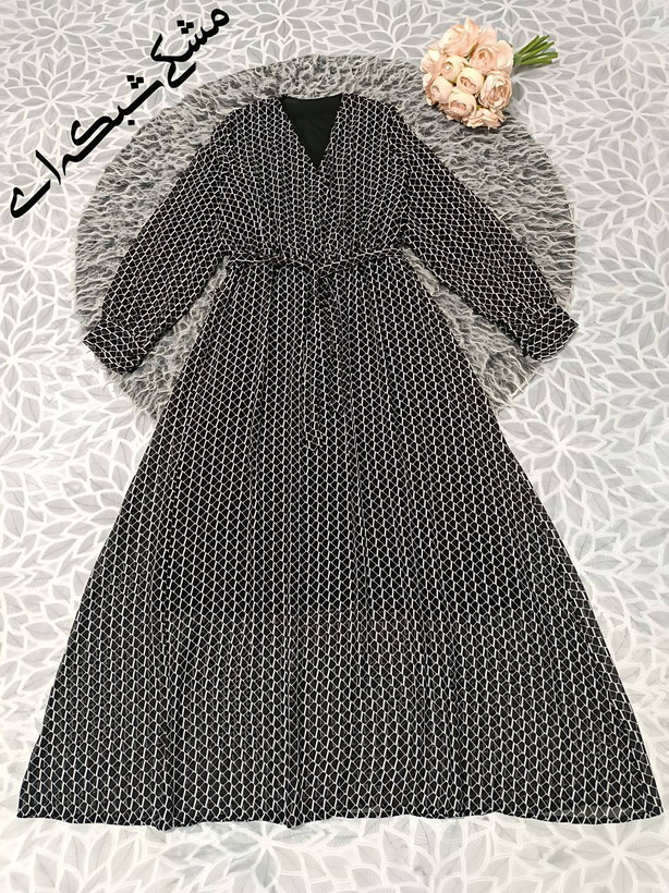 پیراهن کرپ حریر خارجی مهوش سایز ۴۰ تا ۴۸ و ۵۰ طبق دورسینه