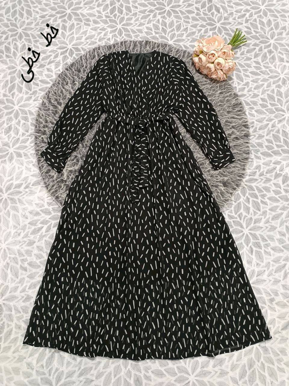 پیراهن کرپ حریر خارجی مهوش سایز ۴۰ تا ۴۸ و ۵۰ طبق دورسینه