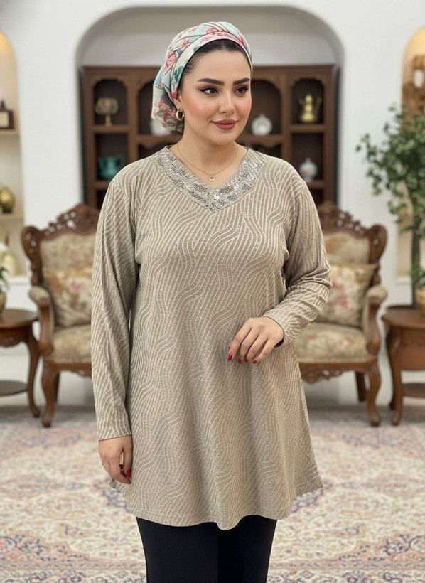 تونیک نگین دار مدل تانیا عیدانه سایز ۴۰ تا ۵۲