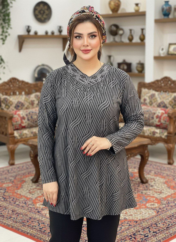 تونیک نگین دار مدل تانیا عیدانه سایز ۴۰ تا ۵۲